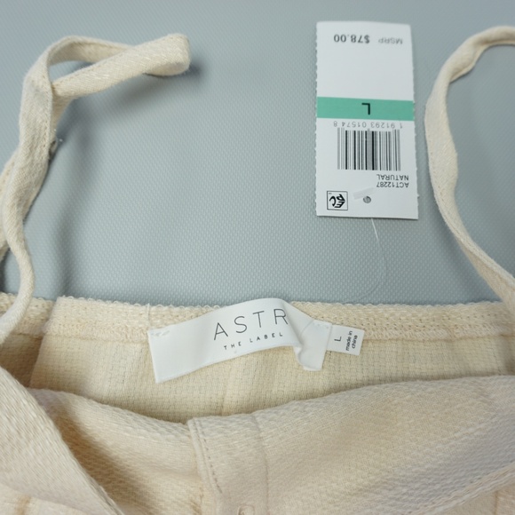 ASTR Cropped Top Off The Shoulder Natural L - Picture 6 of 8